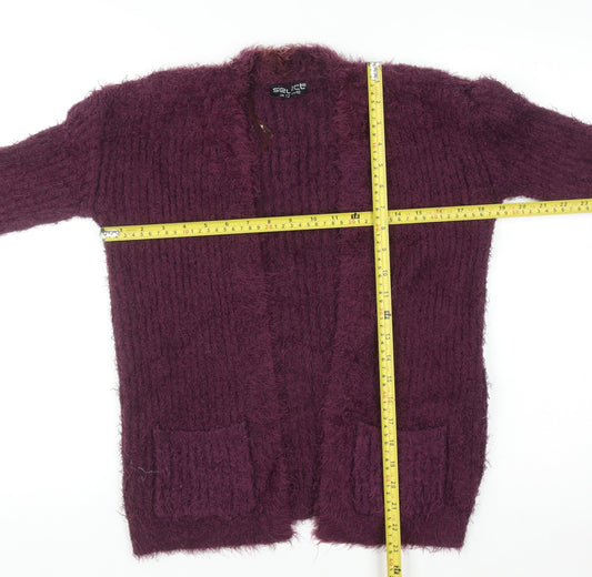 Select Womens Purple Long Sleeve Knit Cardigan UK 12