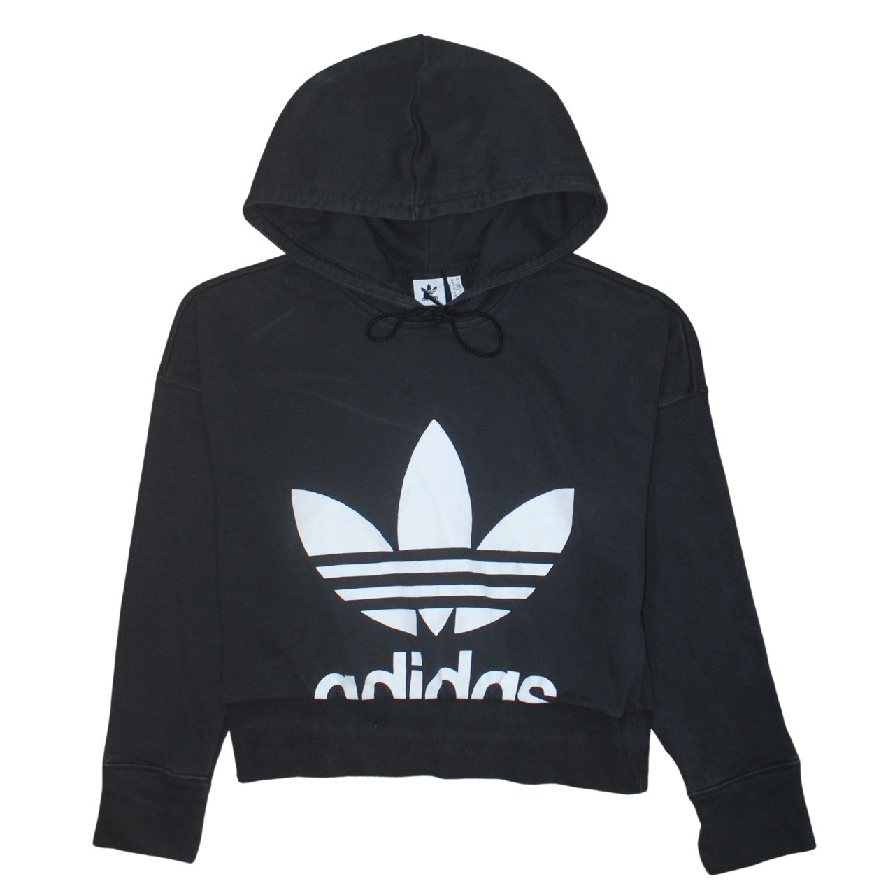 Womens UK Size 10 adidas Black Pullover Hoodie