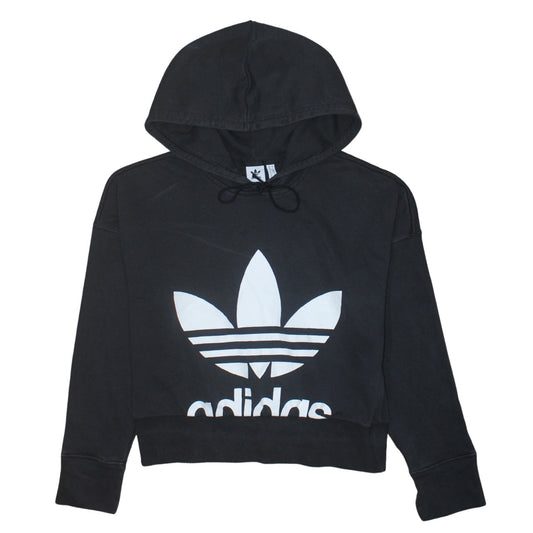 Womens UK Size 10 adidas Black Pullover Hoodie