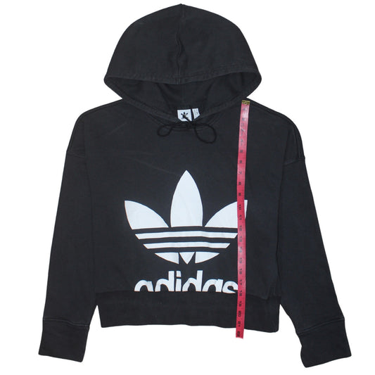Womens UK Size 10 adidas Black Pullover Hoodie