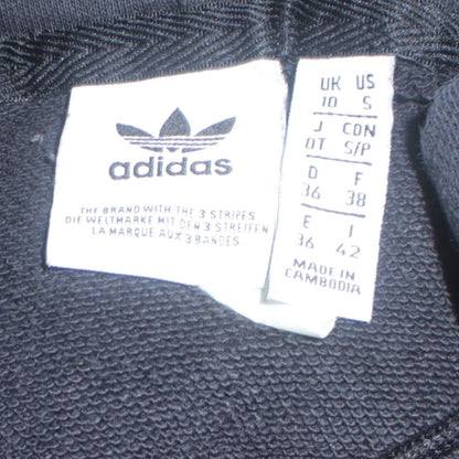 Womens UK Size 10 adidas Black Pullover Hoodie