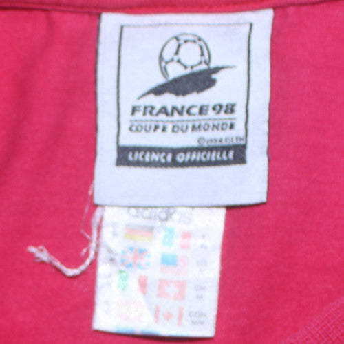 Womens UK Size M adidas Red Basic T-Shirt