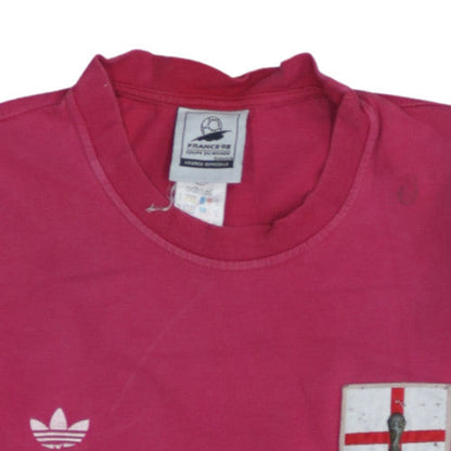 Womens UK Size M adidas Red Basic T-Shirt