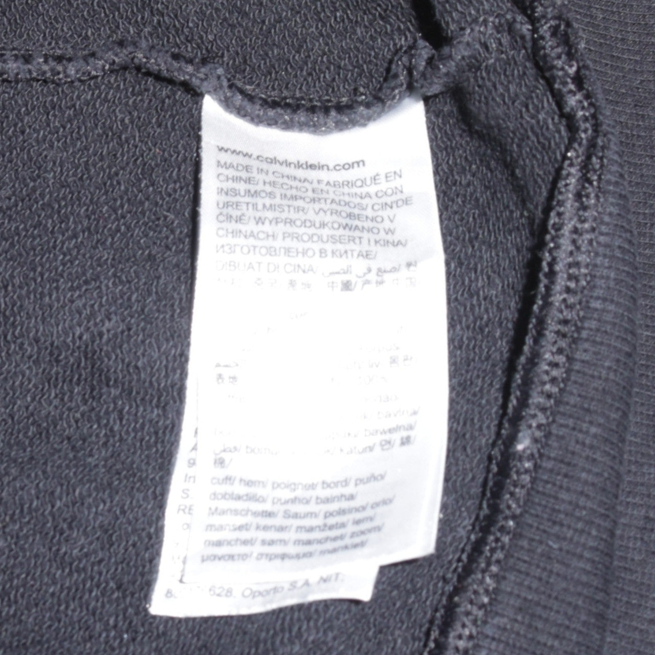 Mens UK Size S Calvin Klein Black Pullover Hoodie