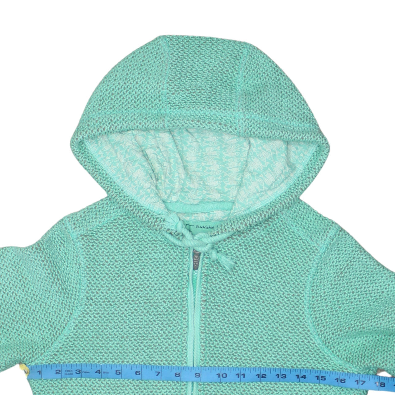 Womens UK Size 10 Weird Fish Green Full Zip Hoodie