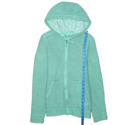 Womens UK Size 10 Weird Fish Green Full Zip Hoodie