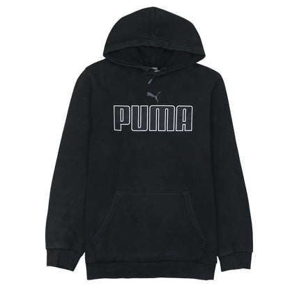 Mens UK Size M PUMA Black Pullover Hoodie