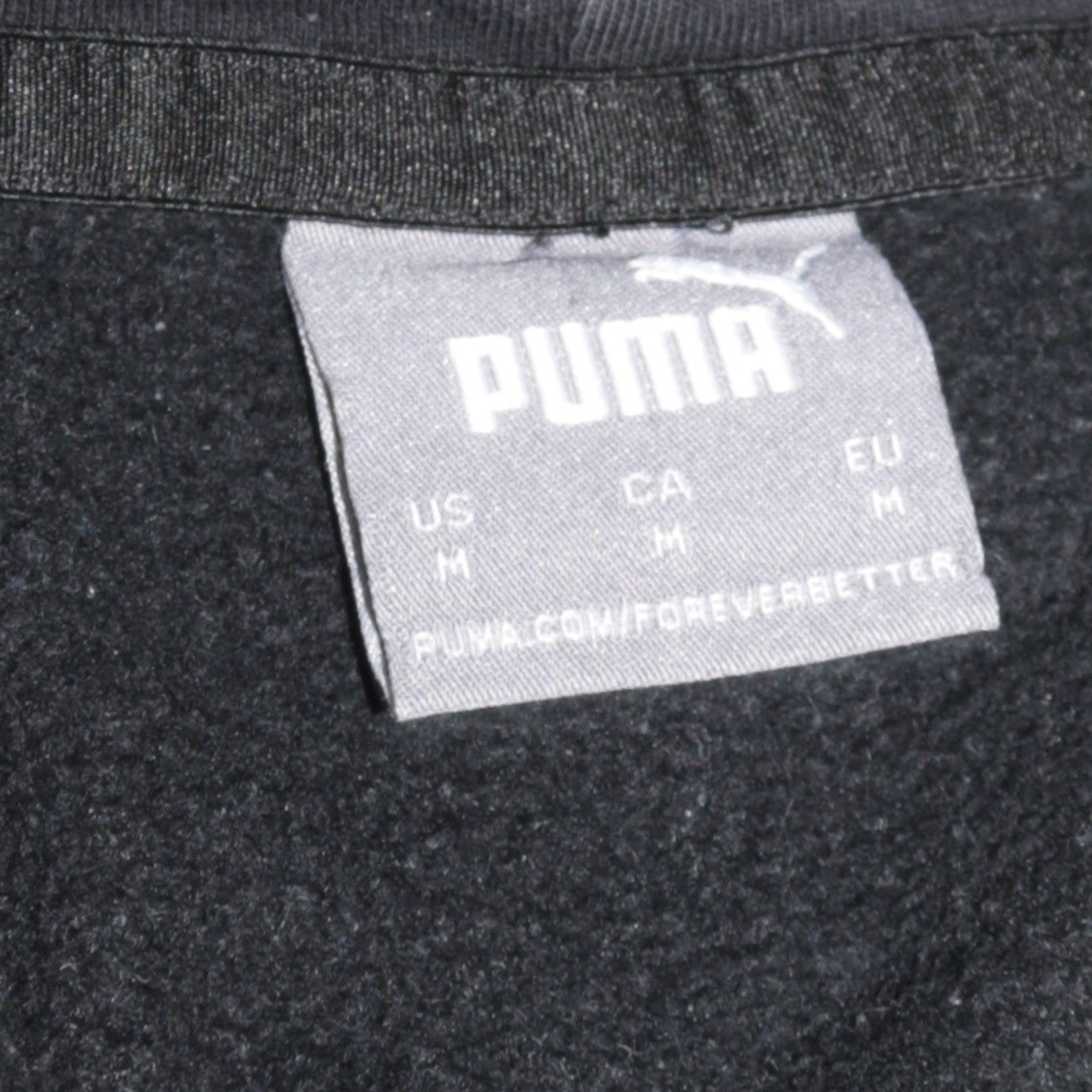Mens UK Size M PUMA Black Pullover Hoodie