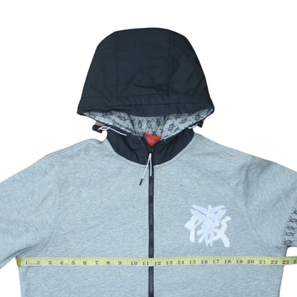 Mens UK Size XL Nike Grey Full Zip Hoodie