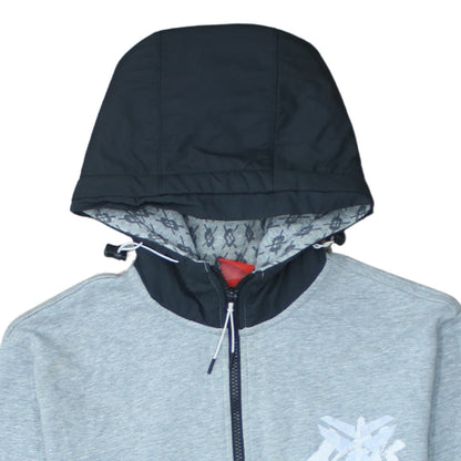 Mens UK Size XL Nike Grey Full Zip Hoodie