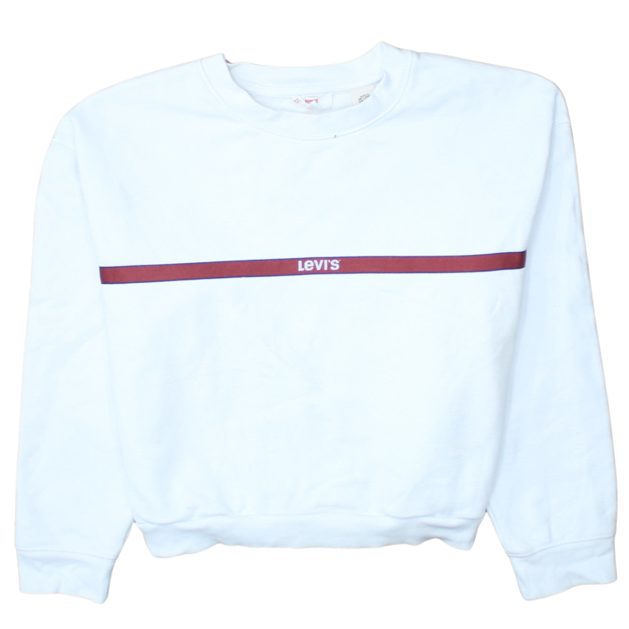 Womens UK Size S Levi's White Pullover Sweatshirt