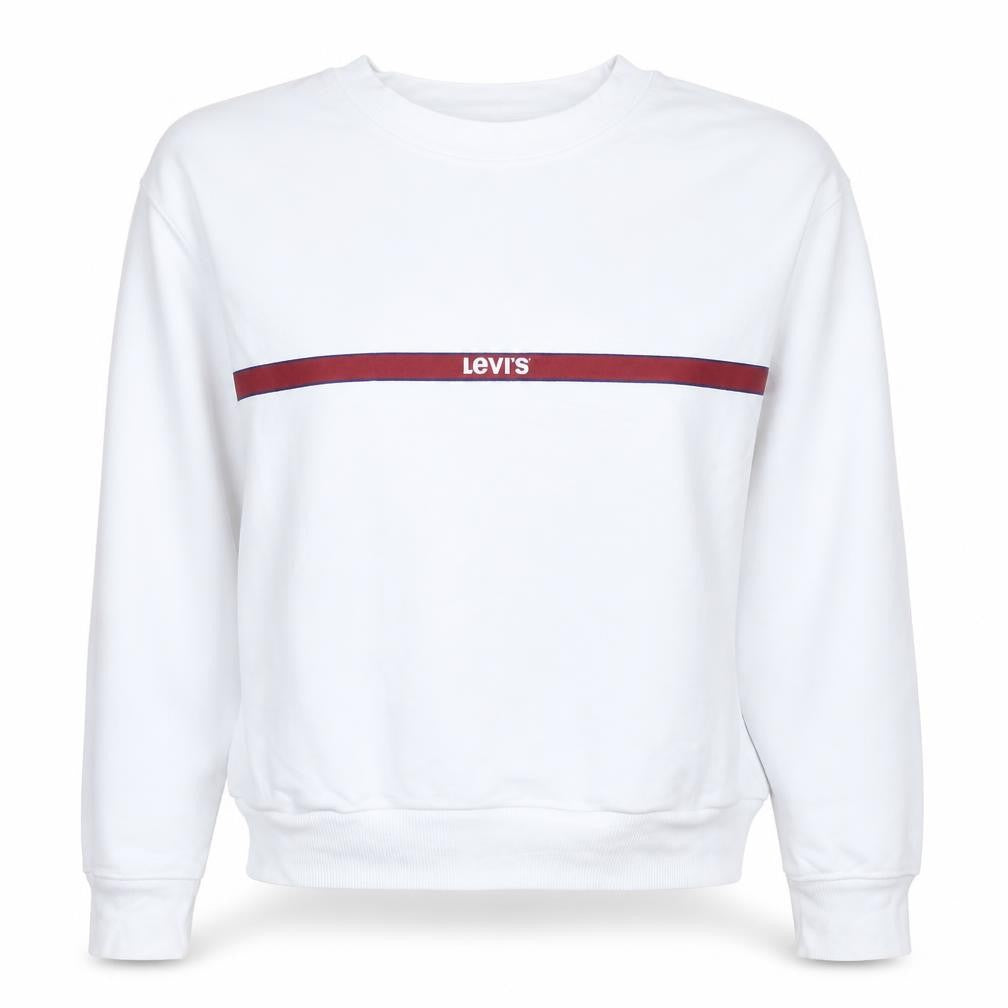 Womens UK Size S Levi's White Pullover Sweatshirt