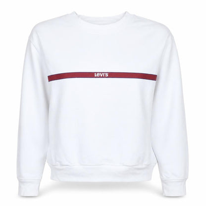 Womens UK Size S Levi's White Pullover Sweatshirt