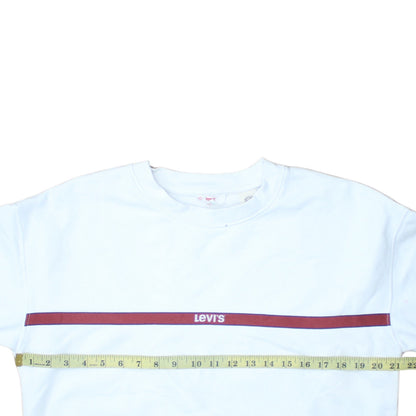 Womens UK Size S Levi's White Pullover Sweatshirt