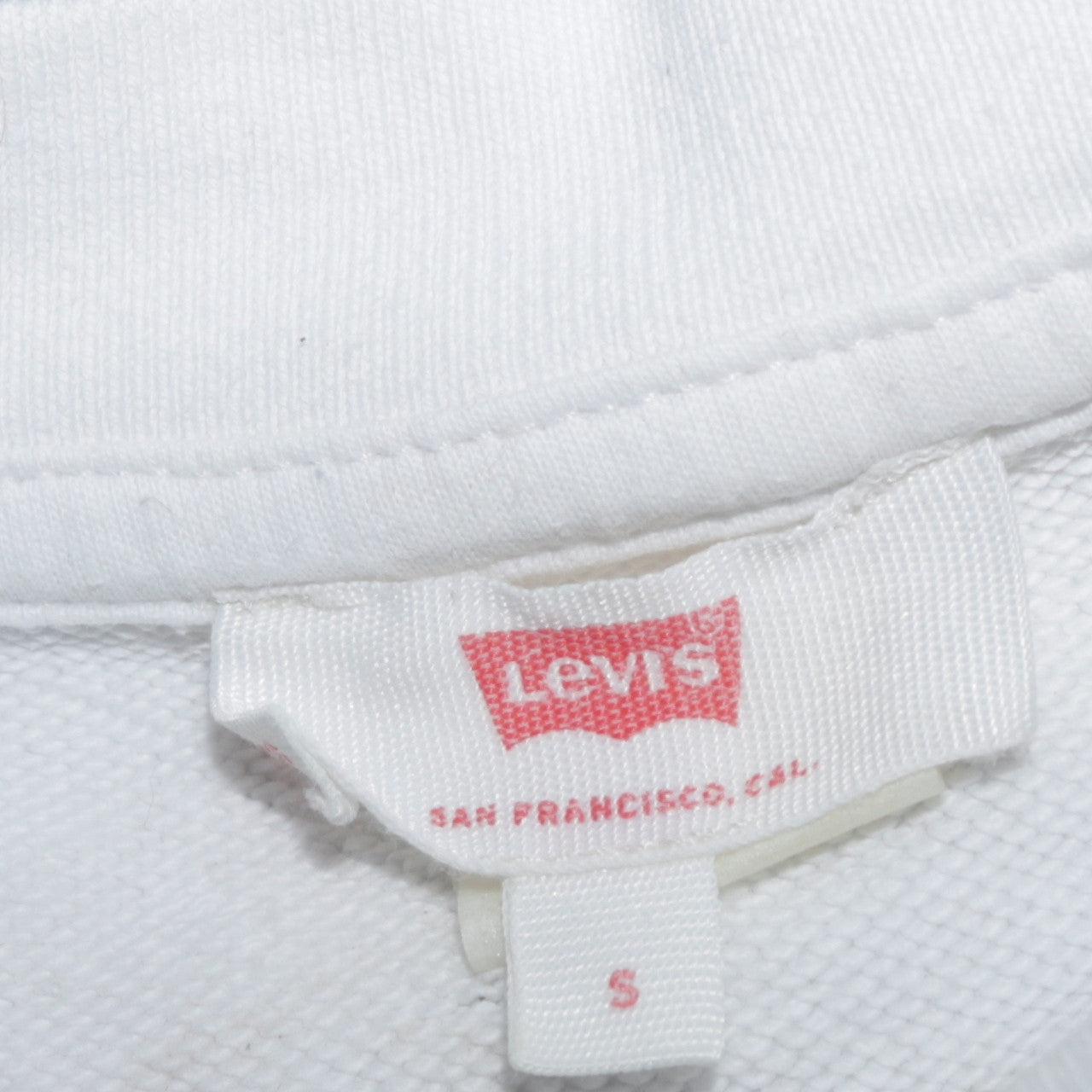 Womens UK Size S Levi's White Pullover Sweatshirt