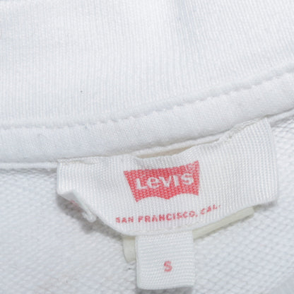 Womens UK Size S Levi's White Pullover Sweatshirt