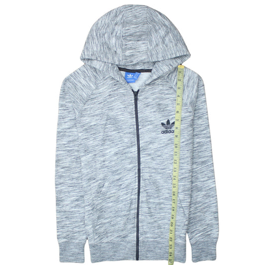 Womens UK Size 14 adidas Grey Full Zip Hoodie