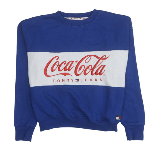 Womens UK Size M Tommy Jeans Blue Pullover Sweatshirt
