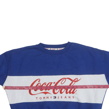 Womens UK Size M Tommy Jeans Blue Pullover Sweatshirt
