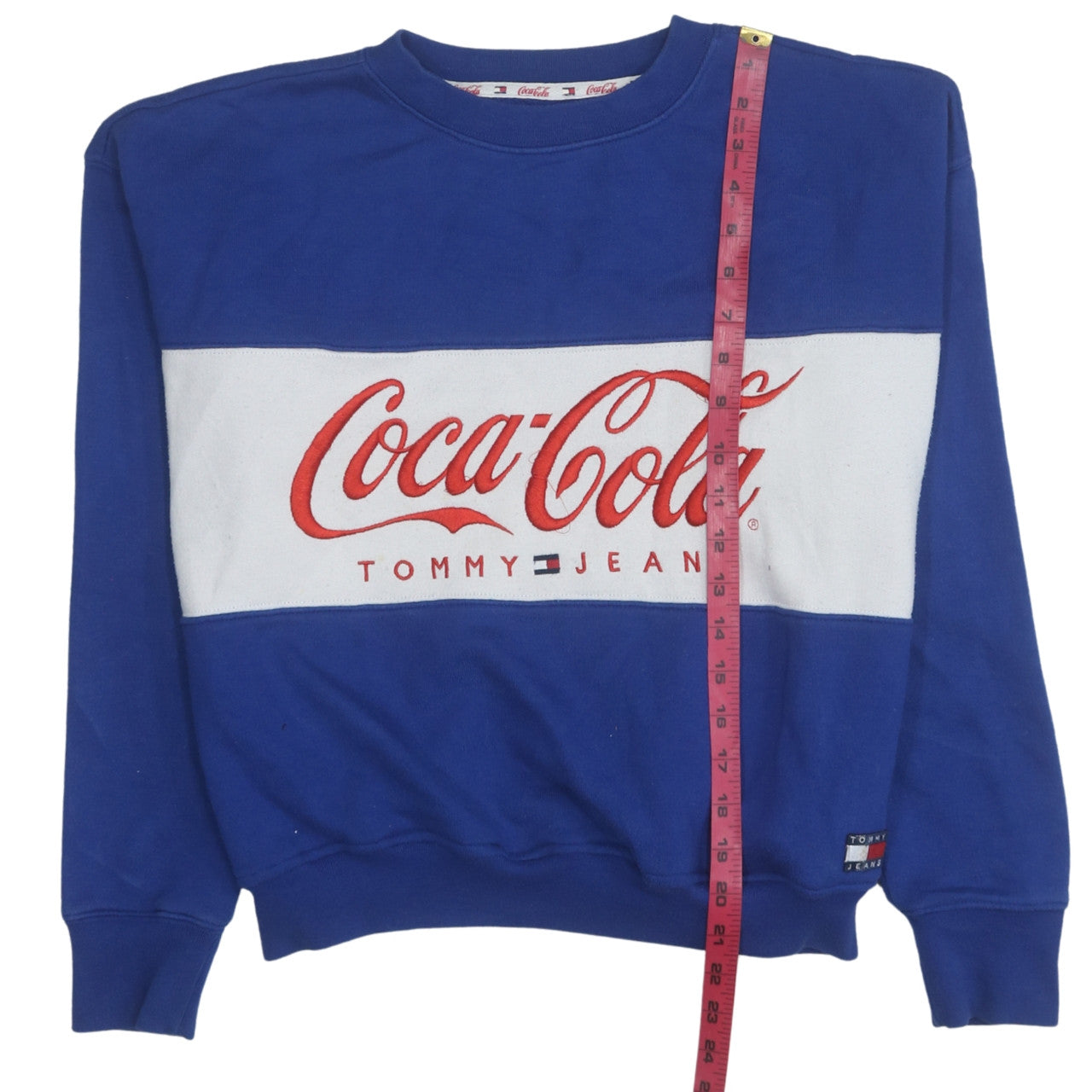 Womens UK Size M Tommy Jeans Blue Pullover Sweatshirt