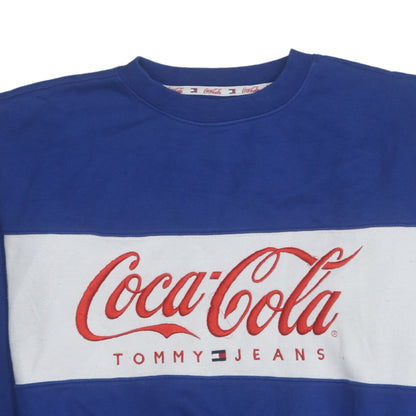 Womens UK Size M Tommy Jeans Blue Pullover Sweatshirt