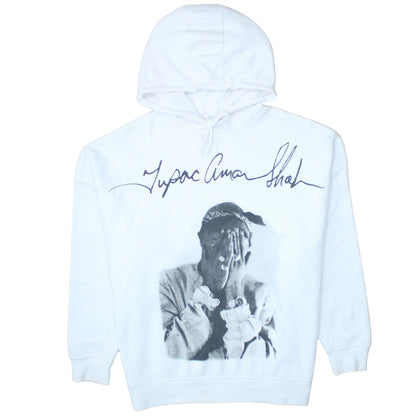 Womens UK Size S 2Pac White Pullover Hoodie