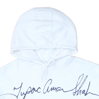 Womens UK Size S 2Pac White Pullover Hoodie