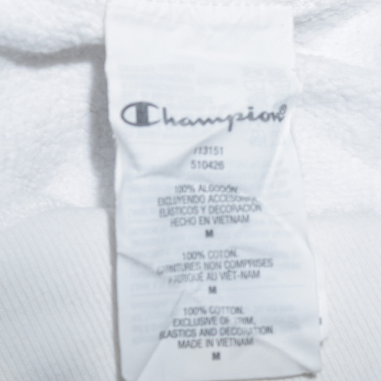 Mens UK Size M Champion White Pullover Sweatshirt
