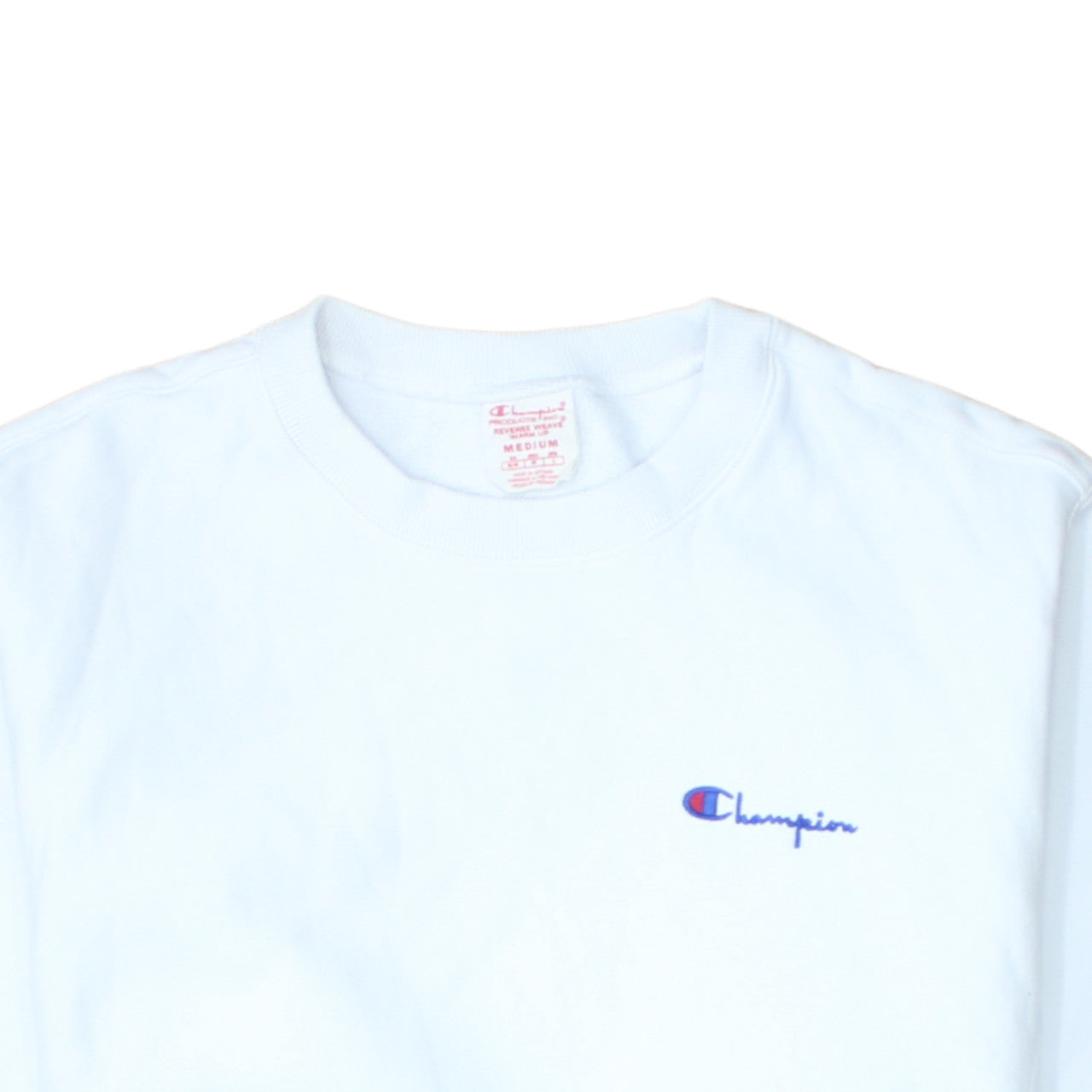 Mens UK Size M Champion White Pullover Sweatshirt