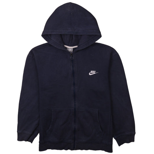Womens UK Size XL Nike Blue Full Zip Hoodie