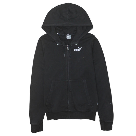 Womens UK Size S PUMA Black Full Zip Hoodie
