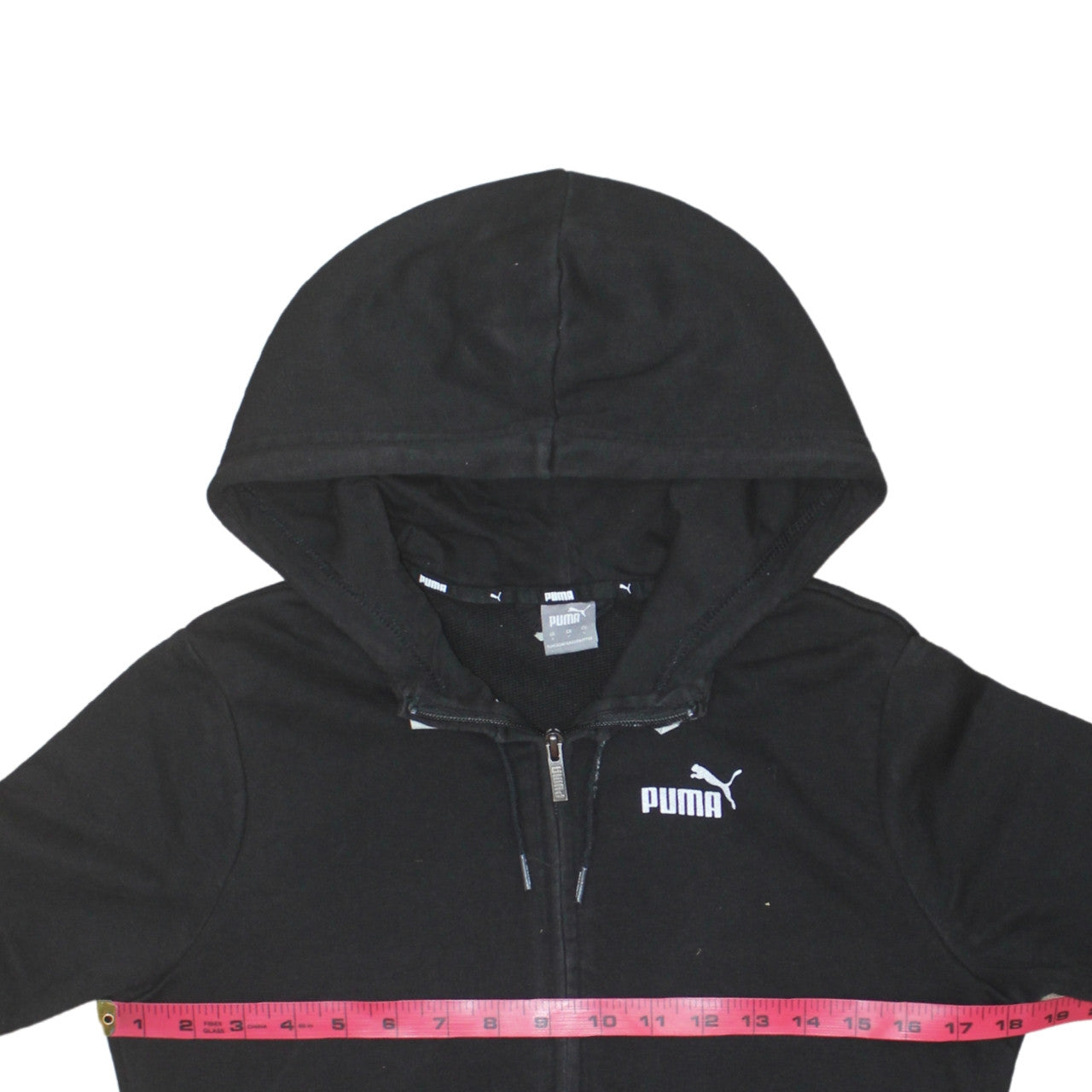 Womens UK Size S PUMA Black Full Zip Hoodie