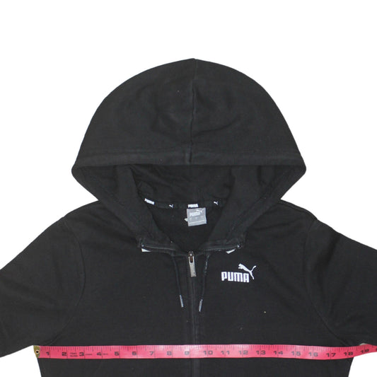 Womens UK Size S PUMA Black Full Zip Hoodie