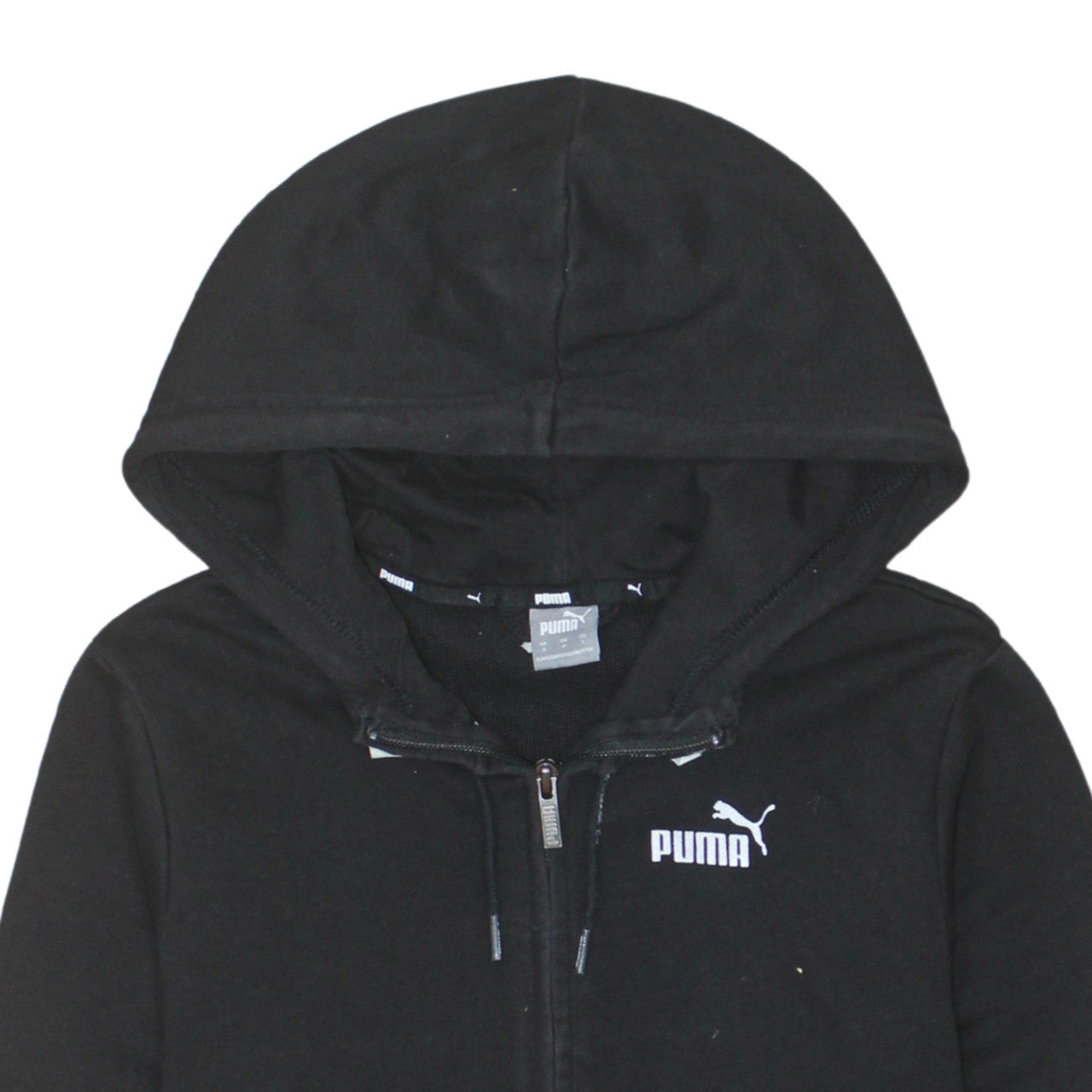 Womens UK Size S PUMA Black Full Zip Hoodie