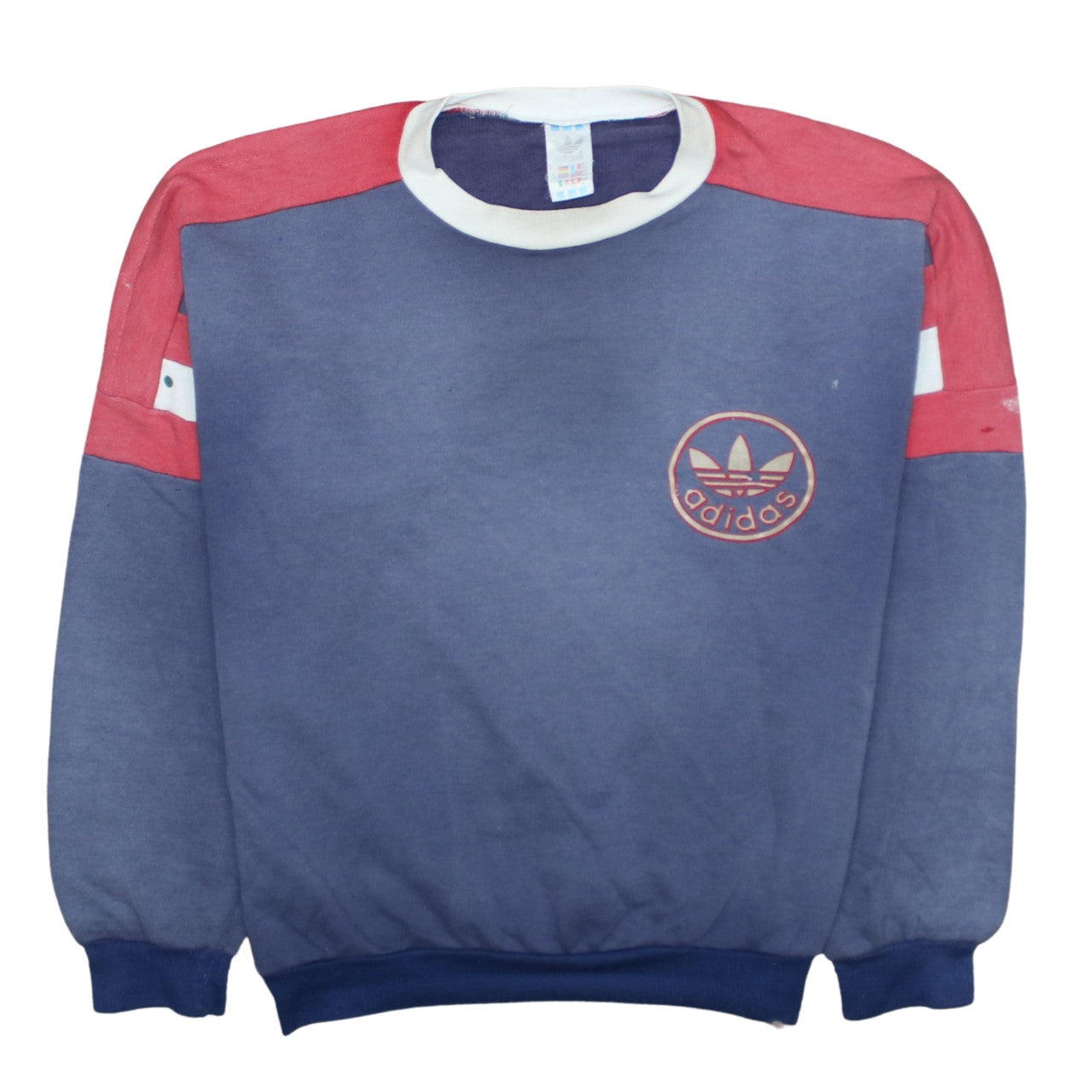 Womens UK Size M adidas Blue Pullover Sweatshirt