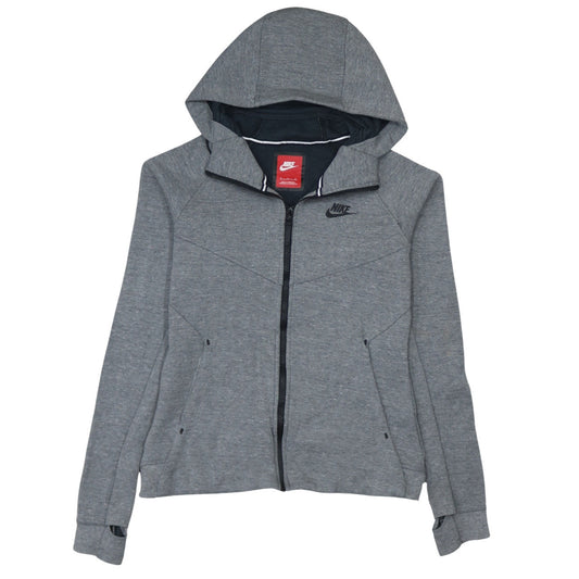 Womens UK Size S Nike Grey Full Zip Hoodie