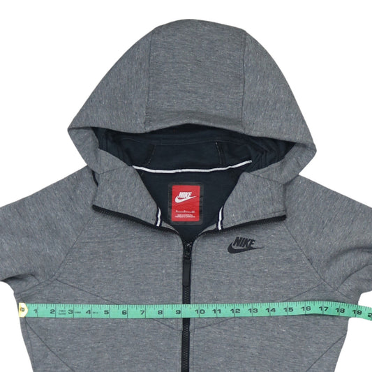 Womens UK Size S Nike Grey Full Zip Hoodie