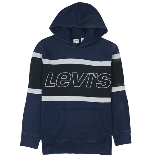 Mens UK Size L Levi's Blue Pullover Hoodie