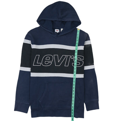 Mens UK Size L Levi's Blue Pullover Hoodie