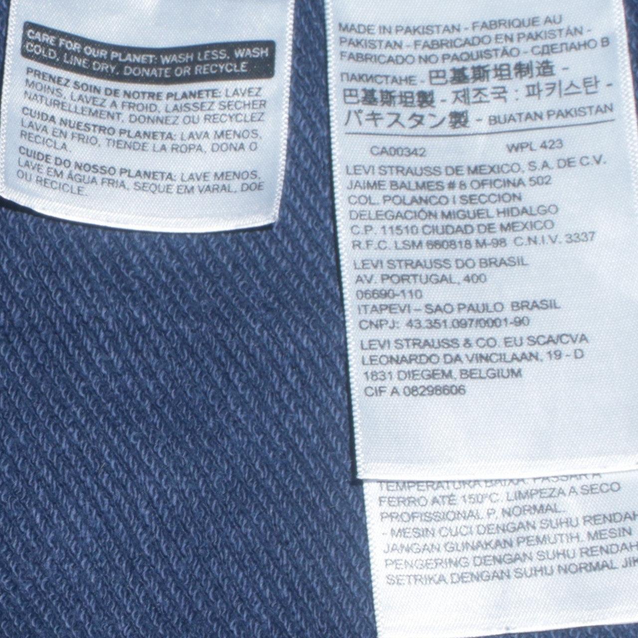 Mens UK Size L Levi's Blue Pullover Hoodie