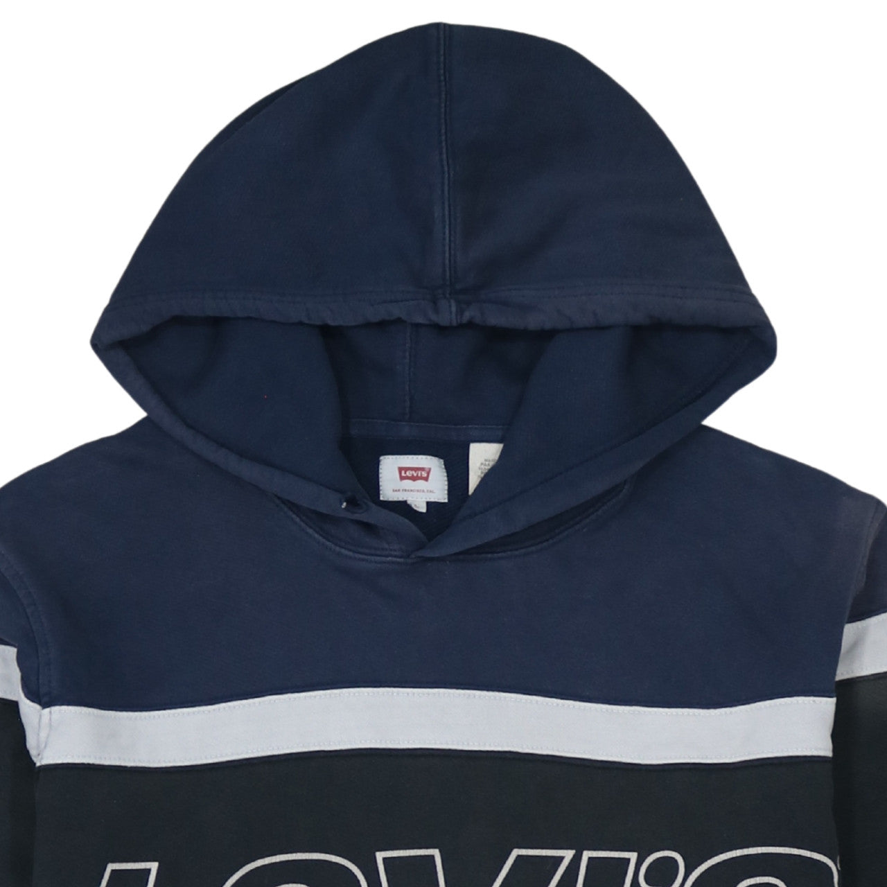 Mens UK Size L Levi's Blue Pullover Hoodie