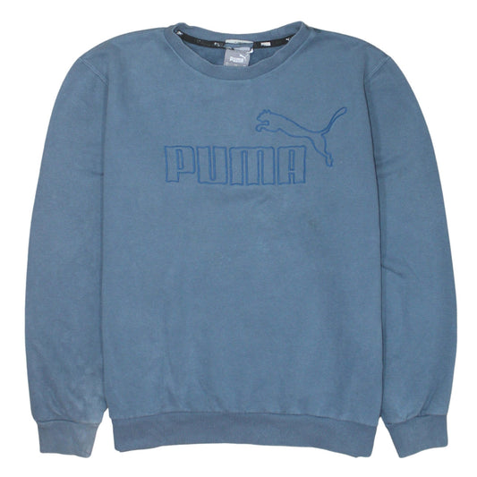 Womens UK Size M PUMA Blue Pullover Sweatshirt