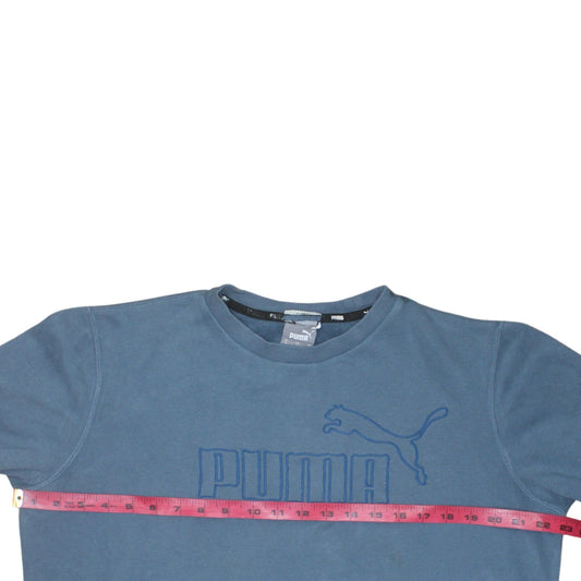Womens UK Size M PUMA Blue Pullover Sweatshirt