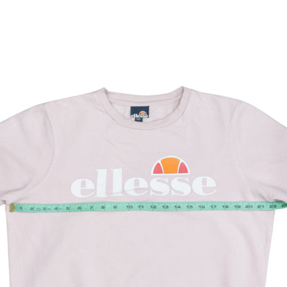 Ellesse Girls Pink Logo Crew Neck Long Sleeve Pullover Sweatshirt 13-14Y