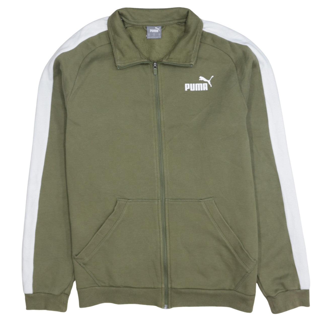 Mens UK Size M PUMA Green Full Zip Sweatshirt