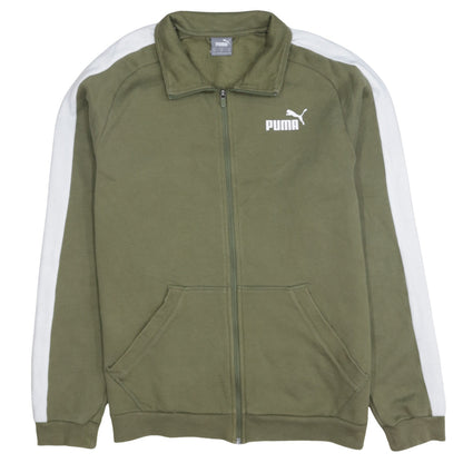 Mens UK Size M PUMA Green Full Zip Sweatshirt