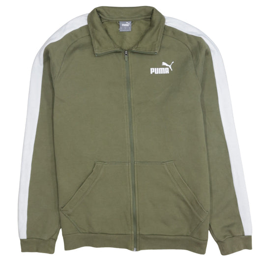 Mens UK Size M PUMA Green Full Zip Sweatshirt