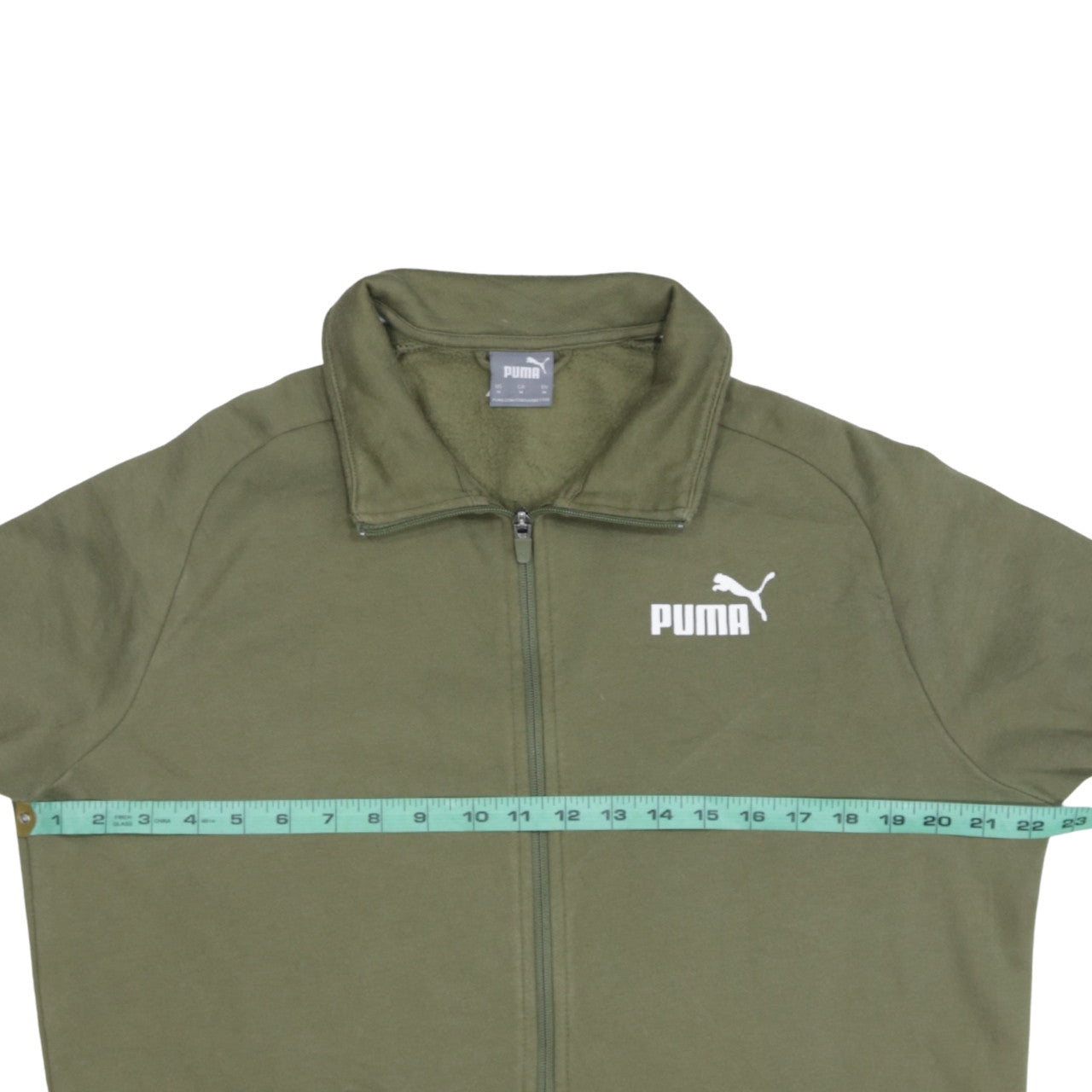 Mens UK Size M PUMA Green Full Zip Sweatshirt