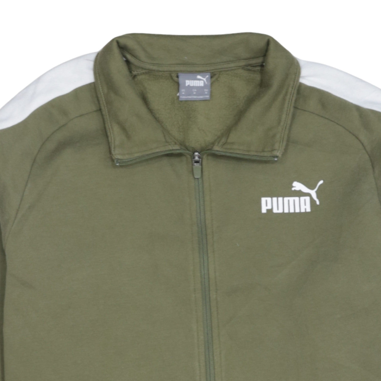 Mens UK Size M PUMA Green Full Zip Sweatshirt
