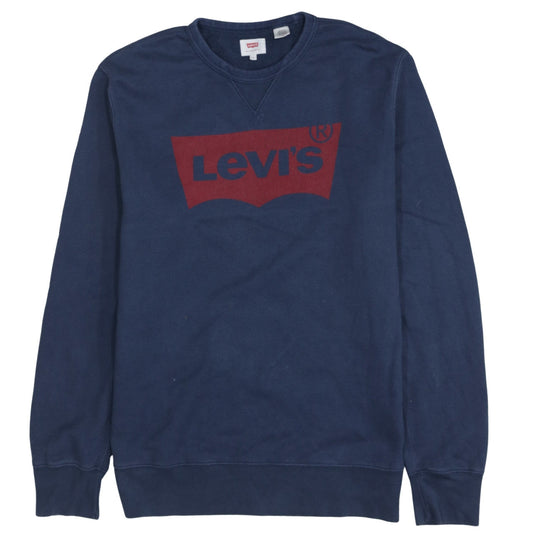 Mens UK Size L Levi's Blue Pullover Sweatshirt